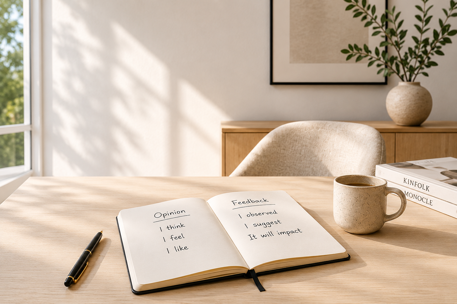 Feedback Is Not the Same as Opinion